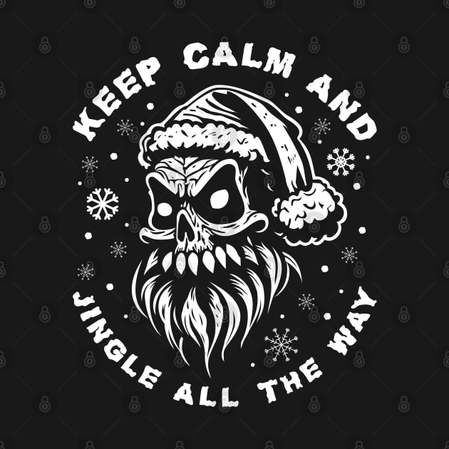 Skull Santa Hat Jingle All The Way by JaussZ