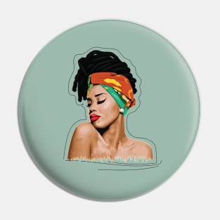 African Beauty Pin