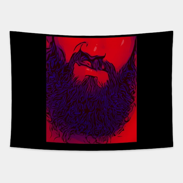 Cool Beard Hipster Tapestry by Kreisel