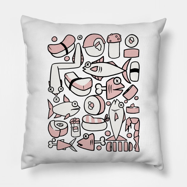 Sushi-Ya V2. Pillow by artstyspencerg