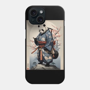 Samurai panda in ancient japan Phone Case