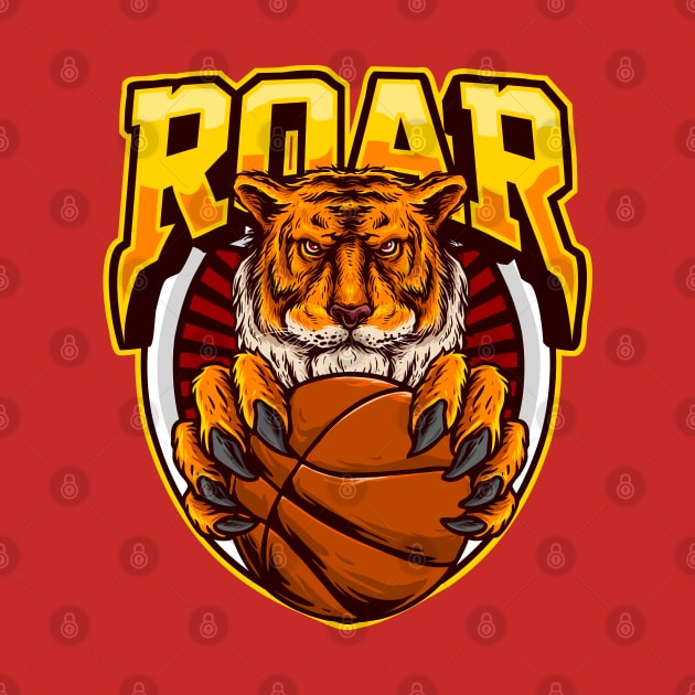 roar tiger basketball by zorata