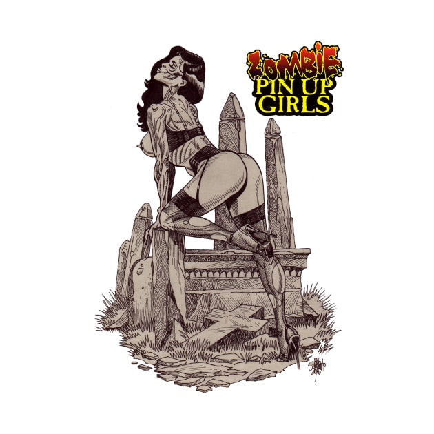 Zombie Pinup Divas : Grave Girl by rsacchetto