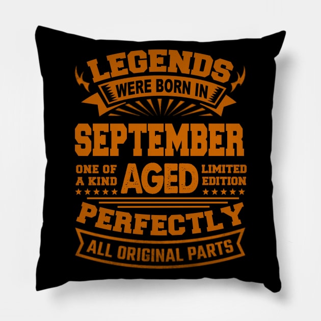 Legends Were Born in September Pillow by BambooBox