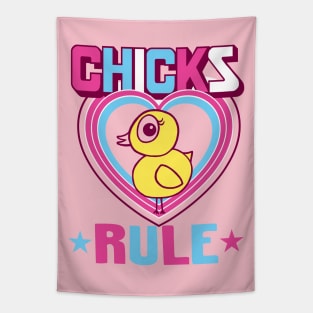 Chicks Rule Tapestry