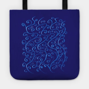 Glowing Blue Swirls Tote