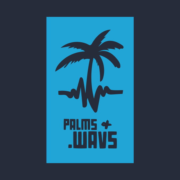 Palms and Wavs Emblem Pocket Tee - Blue by jhonithevoice