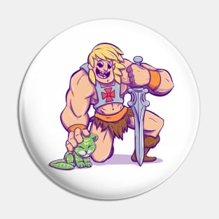 He Man and cringer Pin