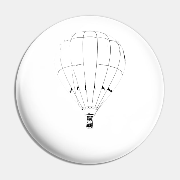 flight on a Hot Air Balloon Pin by hrambut