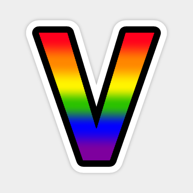rainbow-letter-v-rainbow-magnet-teepublic