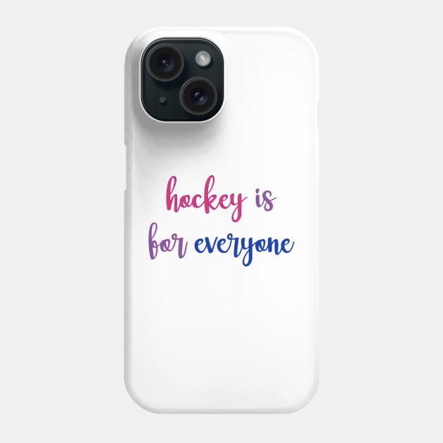 hockey is for everyone - bi flag Phone Case by cartershart