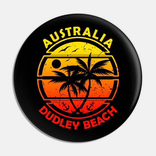 Dudley Beach Australia, Newcastle, NSW, Tropical Palm Trees, Ship Anchor - Summer Pin by Jahmar Anderson