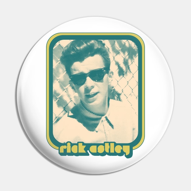 Rick Astley / Retro Aesthetic Tribute Design Pin by DankFutura