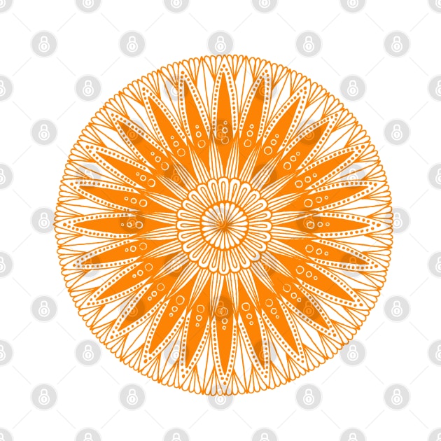 Mandala (orange on white) by calenbundalas