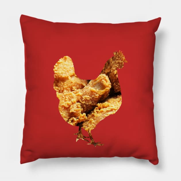 Fried chicken chicken Pillow by FrankNscollop