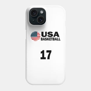 USA Basketball Number 17 T-shirt Design Phone Case