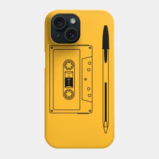 Cassette and Bic Pen Phone Case