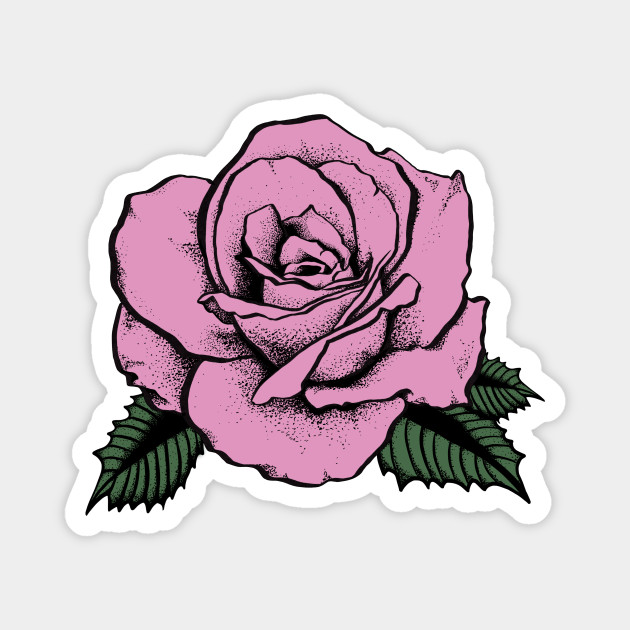 Pink Rose Rose Tattoo Magnet Teepublic