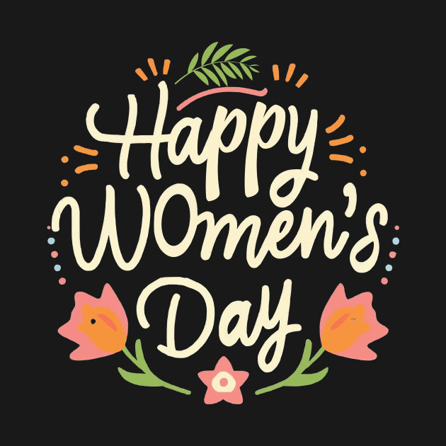 Happy Women's Day, Women's Rights Day T-shirt. by Naurin's Design