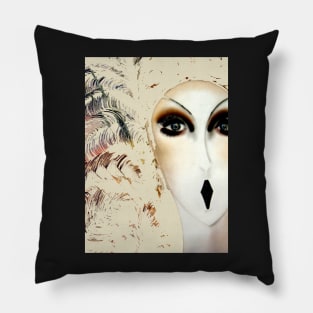 WHITE ART DECO FEATHER FLAPPER Pillow