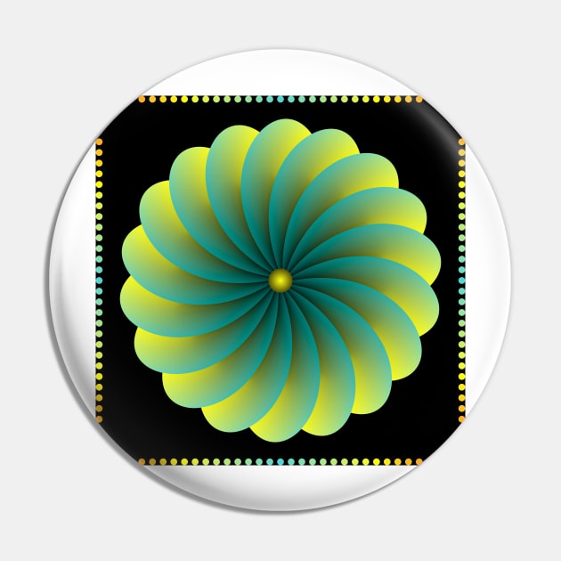 Neon Night Spin-Daisy Pin by becky-titus