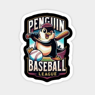 Penguin Baseball Tribute - Penguin Baseball League Magnet