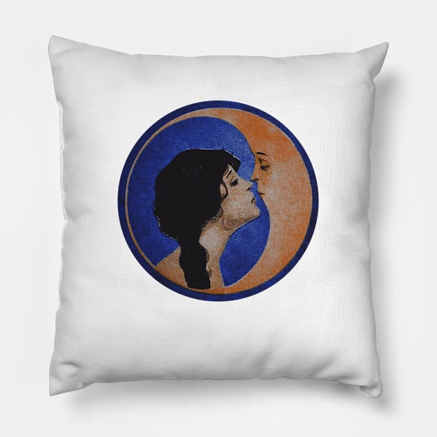 Dear Moon | Saphire Skies Pillow by wildtribe