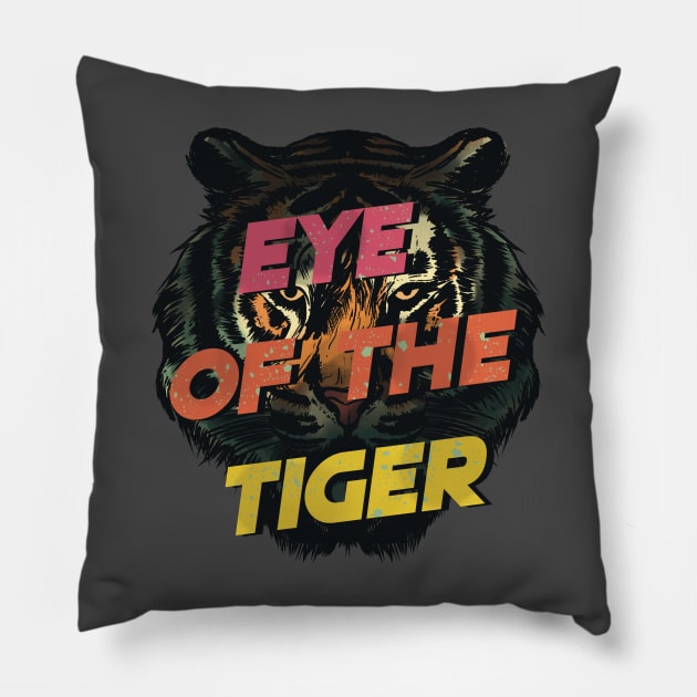 Eye of the tiger Pillow by EzekRenne