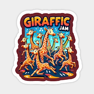 Funny animal - Giraffic Jam Magnet