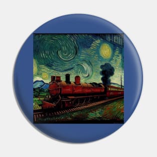 Starry Night Wizarding Express Train Pin