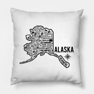 Alaska Map Pillow