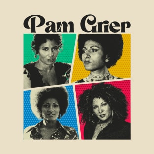 Pam Grier Comics Black T-Shirt