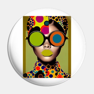 Modern pop art style woman portrait Pin