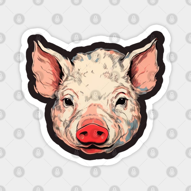 Cute Pig. Baby Swine. Magnet by tatadonets