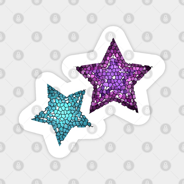 Stained Glass Star Pattern Magnet by Heartfeltarts