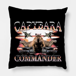 Capybara Commander Pillow