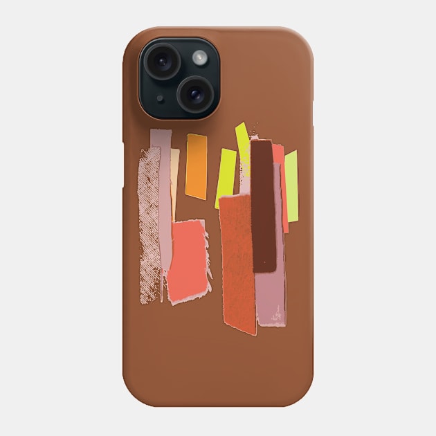 Geometric Color Swatches Illustration - Orange Rust Phone Case by BastianKNTWR
