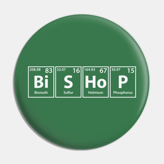 Bishop (Bi-S-Ho-P) Periodic Elements Spelling Pin by cerebrands