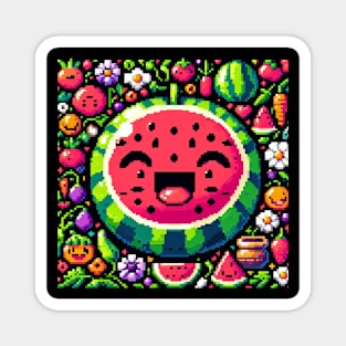 8Bit Watermelon artwork Magnet