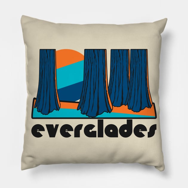 Retro Everglades ))(( Tourist Souvenir National Park Design Pillow by darklordpug