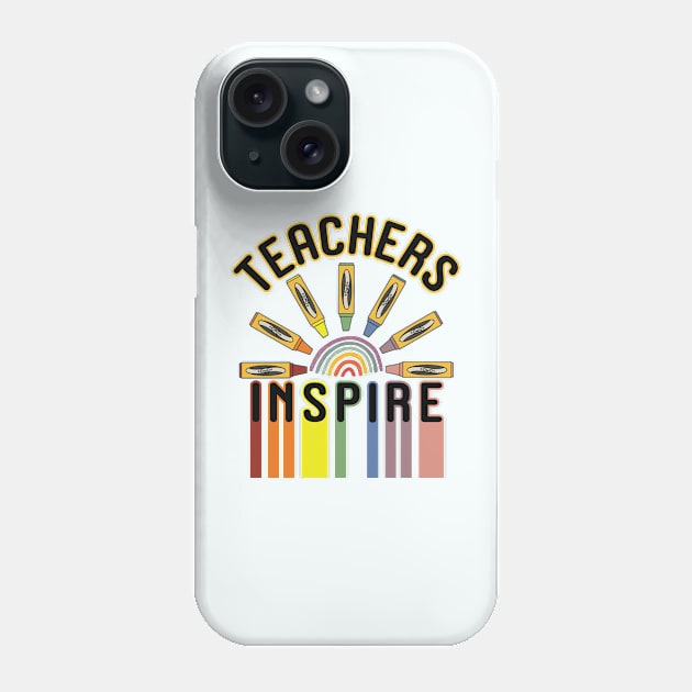 Teachers Inspire Back to School 2023 Phone Case by Art by Biyan