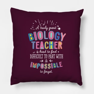 A truly Great Biology Teacher Gift - Impossible to forget Pillow