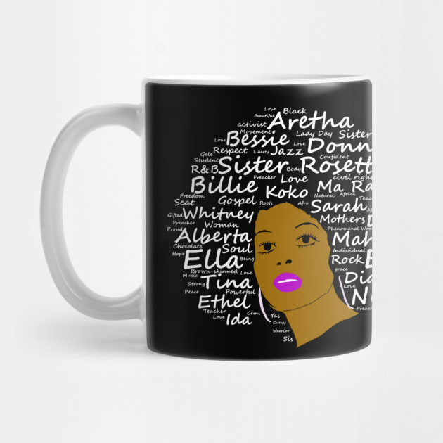 Black History Month Powerful Singers Natural Hair Afro Art Black