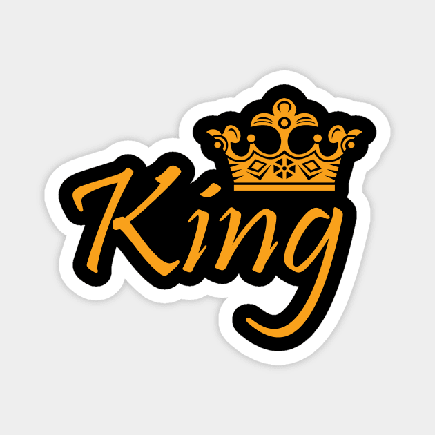 king crown Magnet by Tshirt114