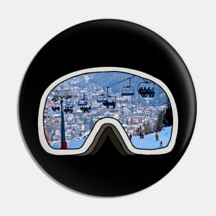 Armor class ski goggles Pin