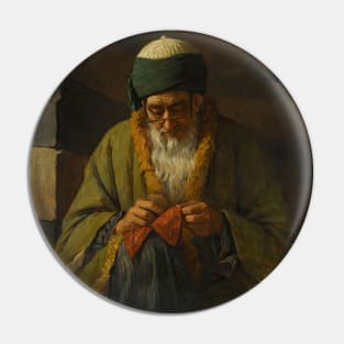 Man Sewing by Henriette Browne Pin