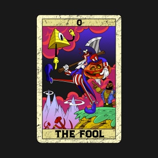 America Uncle Sam communist cartoon The Fool 0 Tarot Card T-Shirt