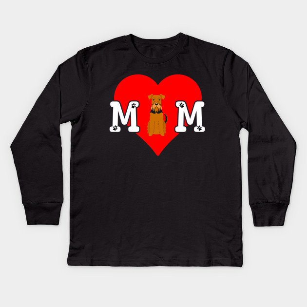 AIRDALE TERRIER DOG MUM HEART T SHIRT