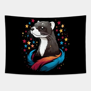 Patriotic Weasel Tapestry