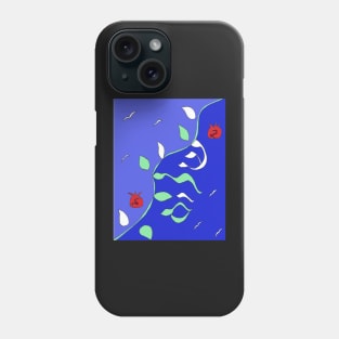 Shalom in Vines Blue Phone Case